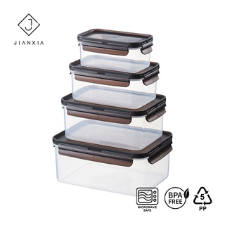 JX Microwave Safe Airtight PP Plastic Storage Box Kitchen Food Container (550ml/1050ml/1800ml/3000ml)