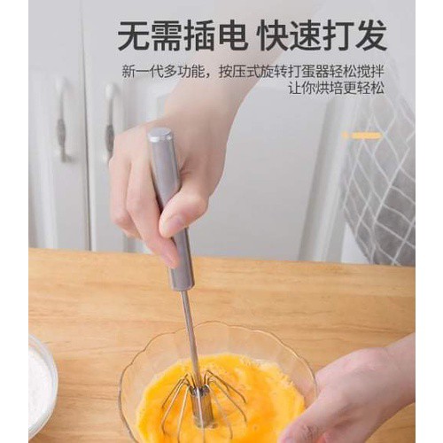 Stainless Semiautomatic Egg Beaters Easy Whisk Mixer Egg Beaters