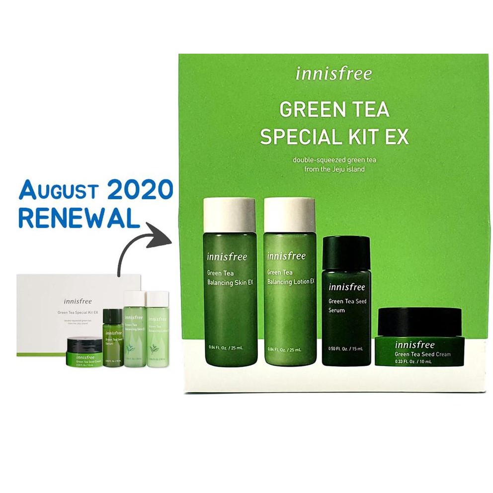 Innisfree Green Tea Special Kit Ex (4 Items) 2020 NEW VERSION Shopee