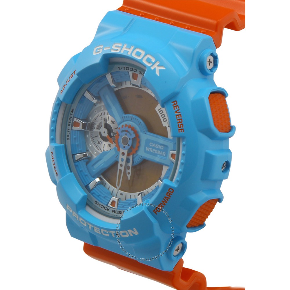 g shock orange blue