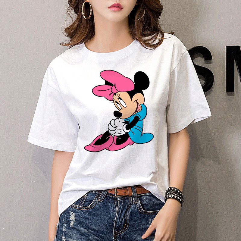 chenxin  Ready stock Casual Shirt glass clipart minnie mouse o neck tshirt  oversized clothes tshirt for men women tops vintage clothing t shirt unisex