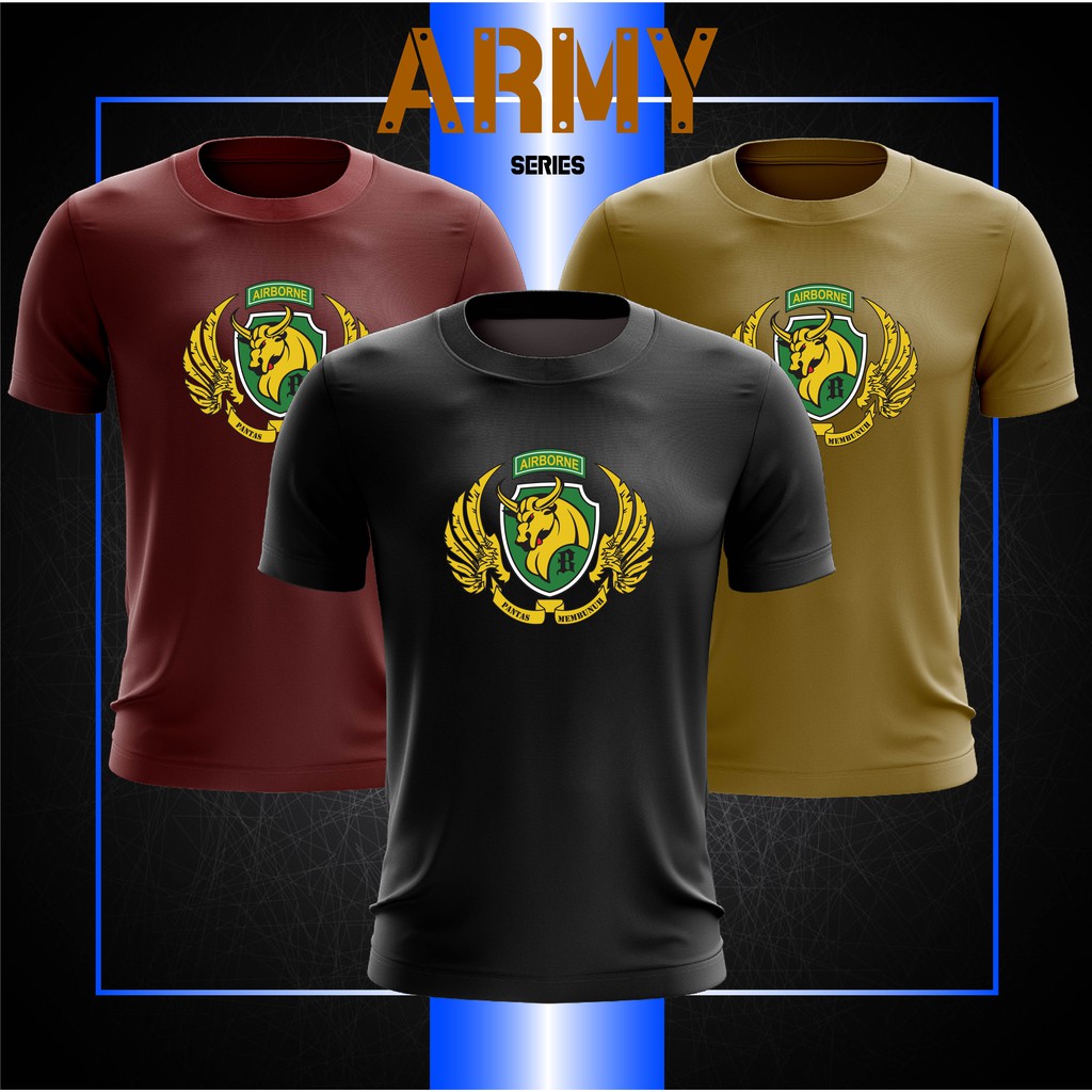 Baju Tshirt Airborne Baju Inner Tentera Darat Baju Tee Shirt Shopee Malaysia