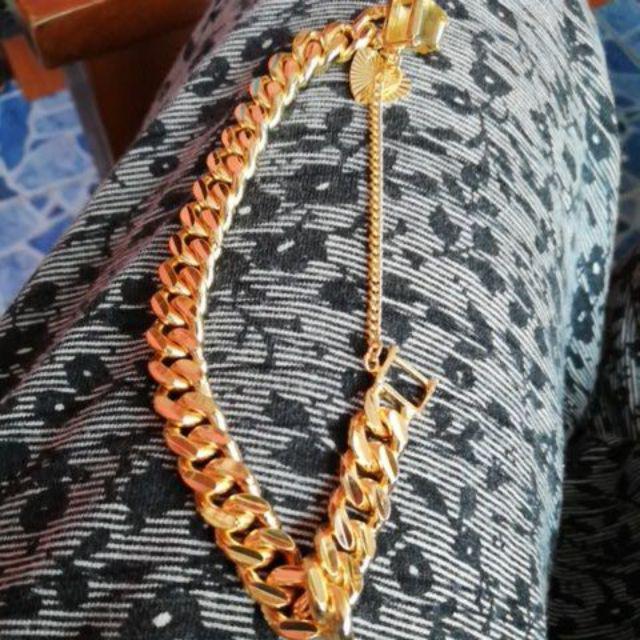 COP 916 ORI EMAS KOREA RANTAI LEHER NECKLACE 🎀  Shopee 