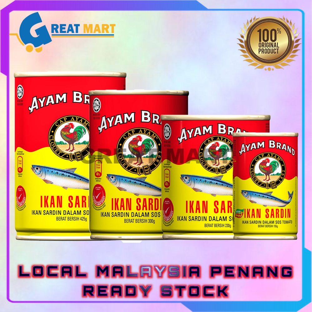 Ayam Brand Sardine in Tomato Sauce (230g) Shopee Malaysia