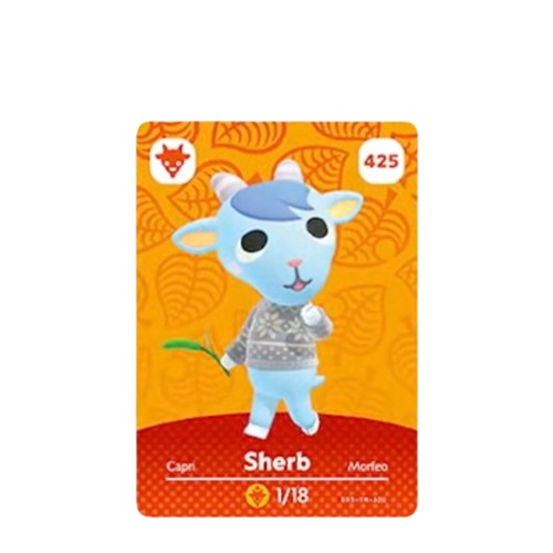 Sherb Amiibo Card Animal Crossing New Horizons Series 5 Animal
