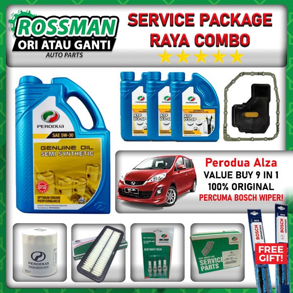 [RAYA2020] Perodua Alza Service Package ( 9 in 1 ) Engine 