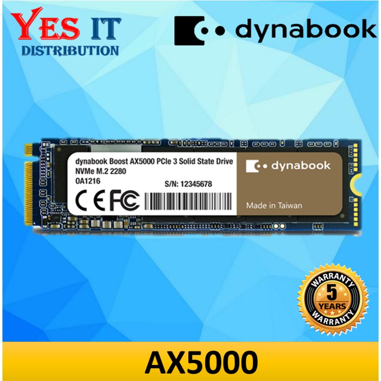 Dynabook Boost AX5000 PCIe 3 NVMe Solid State Drives (OA1216PHDS