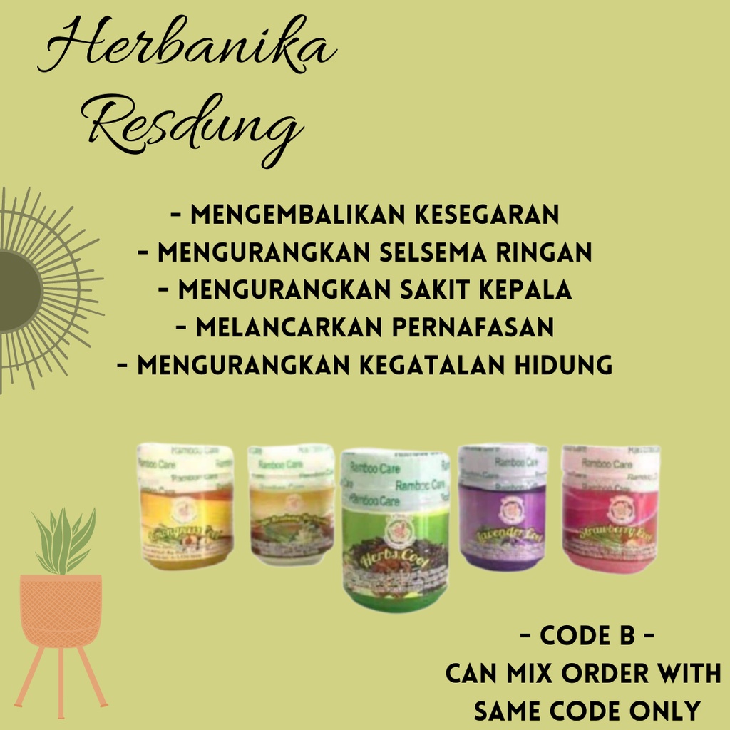 Buy Resdung Herbanika Ramboo Care Hidu Traditional Malay Herbs Tradisional Cengkih Lavender Serai Wangi Strawberi Jasmin Seetracker Malaysia