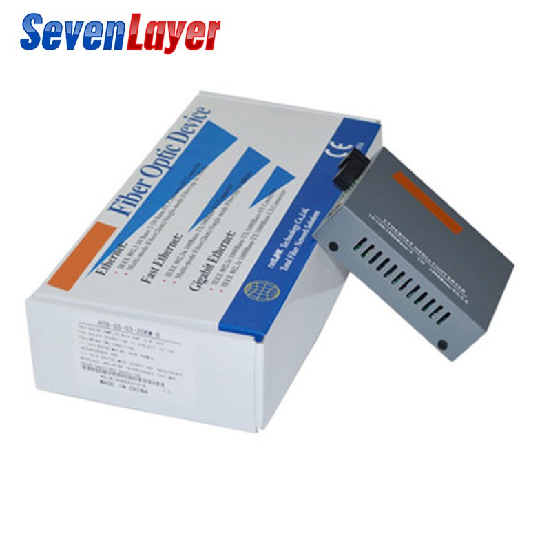 Durable Essential Gigabit Fiber Optical Media Converter HTB-GS-03 A&B 1000Mbps Single Mode SC Port External Power Sup...