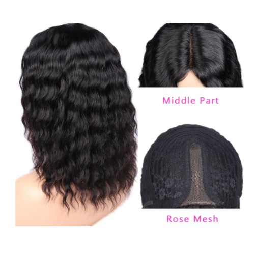 4 1 Human Hair Wigs Deep Wave Lace Closure Human Hair Wigs 8 14