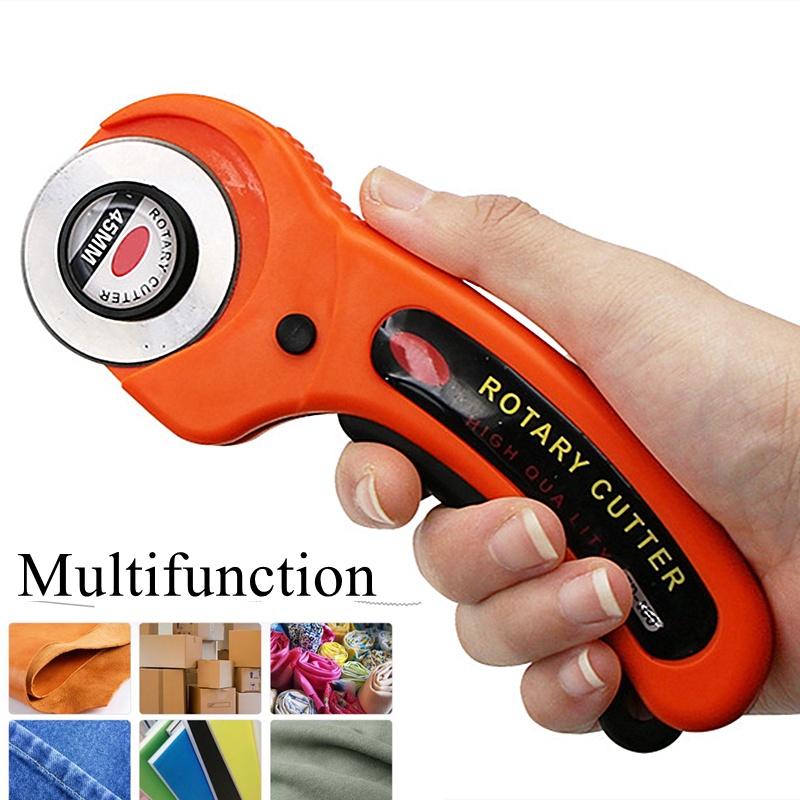 Leathercraft 45mm Rotary Cutter Leather Cutting Tool Cloth Craft Fabric Circular Blade  Knife Pisau Kain 滚刀
