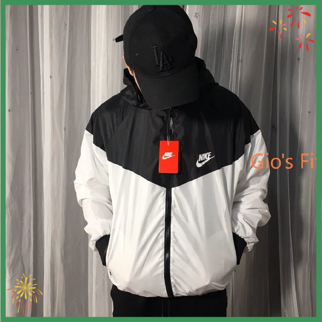 nike black windbreaker mens