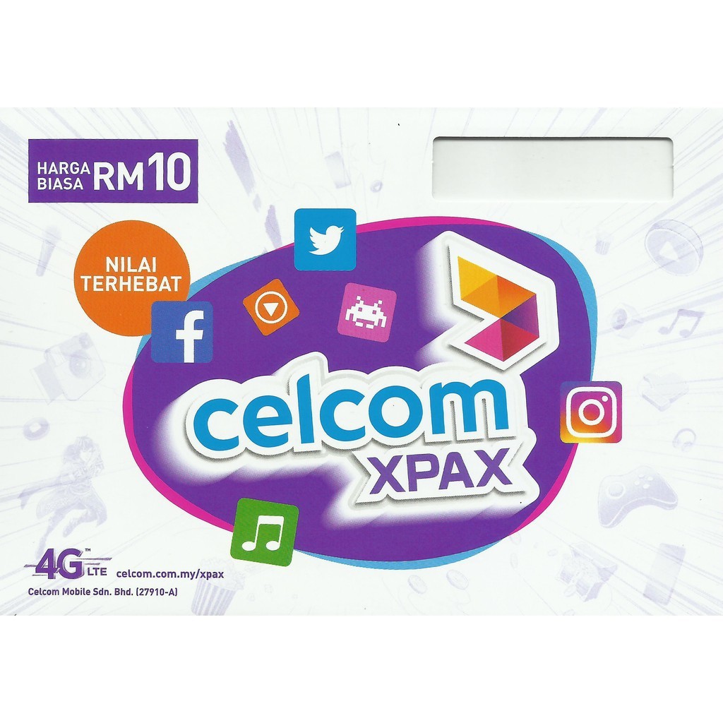 Buy Celcom Rm10 Xpax Prepaid Pack Seetracker Malaysia