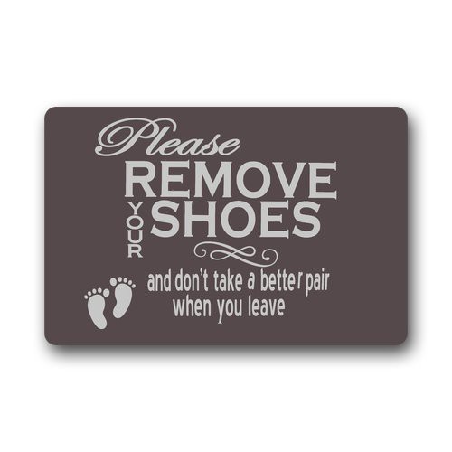 Custom Decorative Door Mat Please Remove Your Shoes Floor Mat