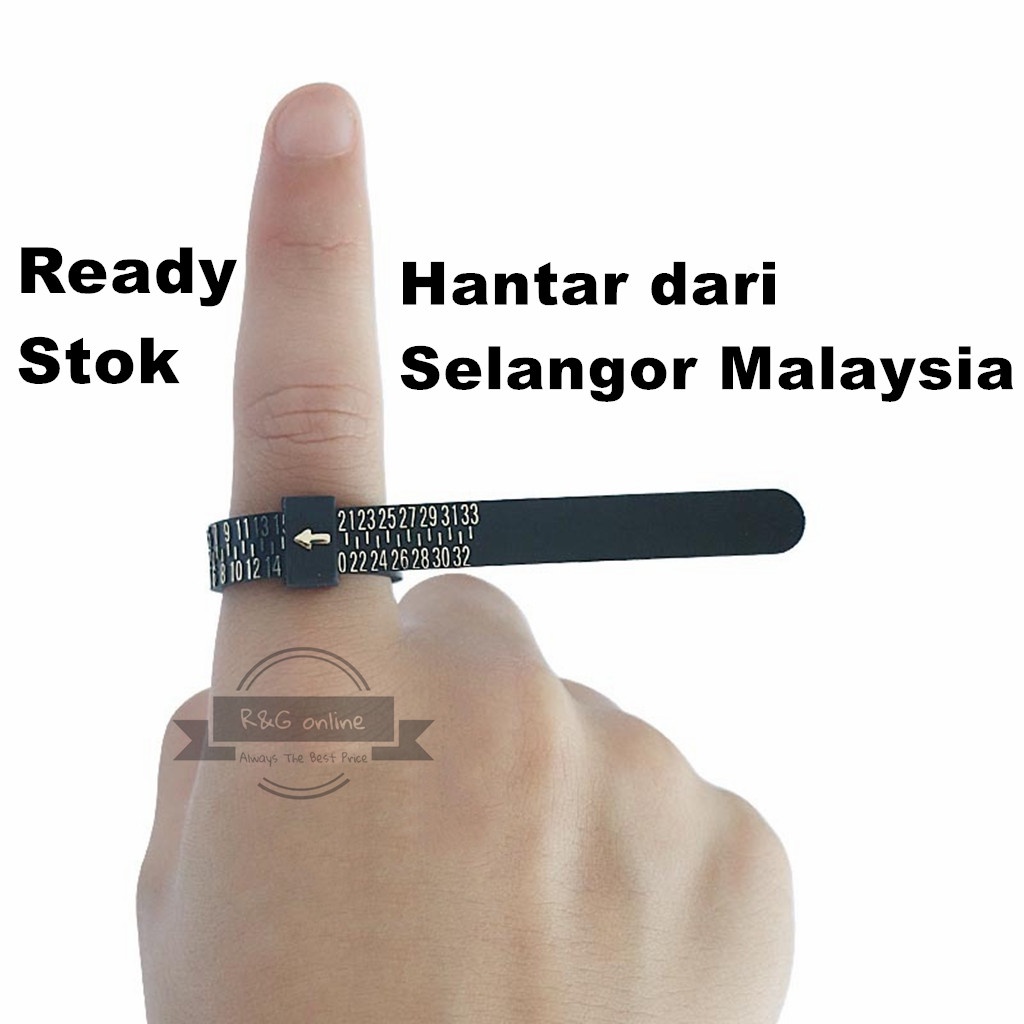 Finger Ring Sizing Measurement Alat Ukur Size Jari Cincin Ring Sizer Measure Gauge Pengukur Saiz Jari Alat Ukur Cincin