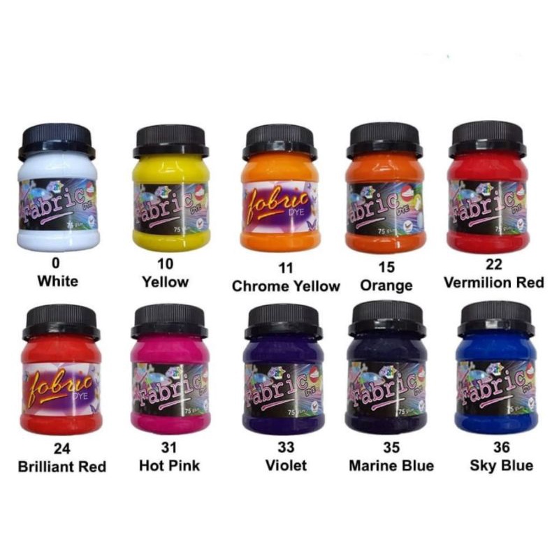 5Star Fabric Dye Paint 75gsm/ Pewarna Kain Shopee Malaysia