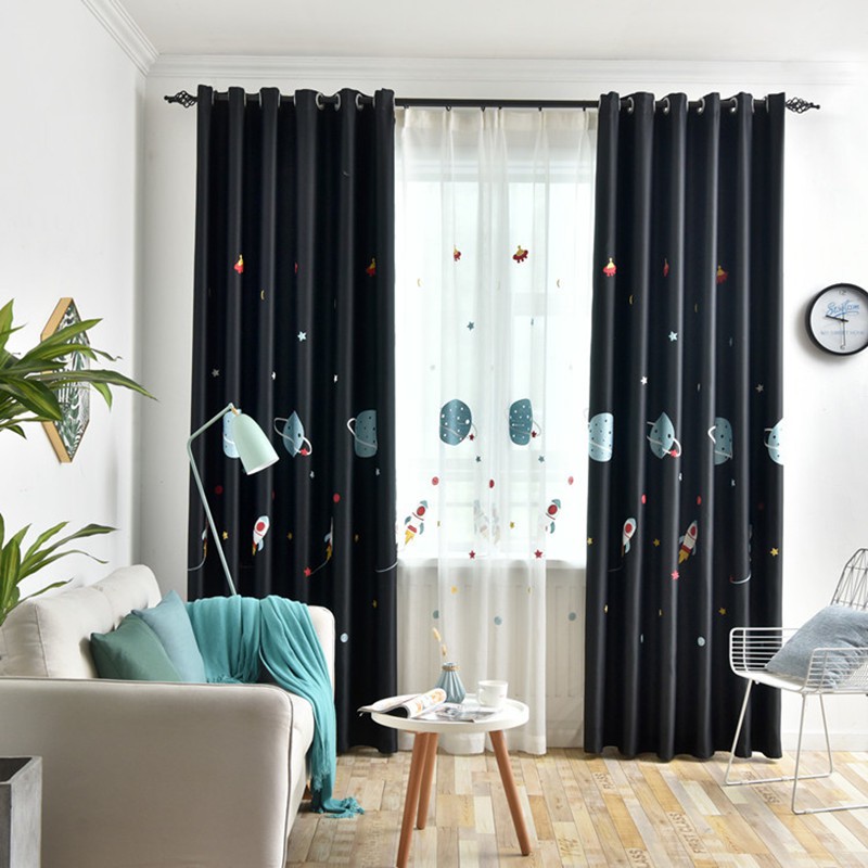 Ready Stock Blackout Curtains for Boys Room Modern Heavy and Thick ...