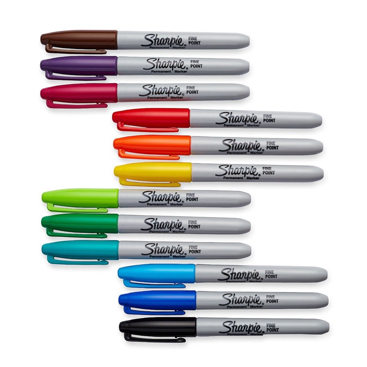 12 Pcs/Set American Sanford Sharpie Permanent Markers Ecofriendly Marker Pen Shopee Malaysia