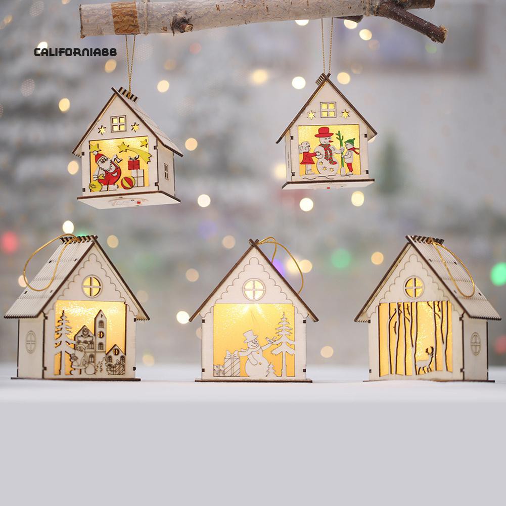 Cali Wooden Log Cabin Light Chalet Ornament Cartoon Hanging