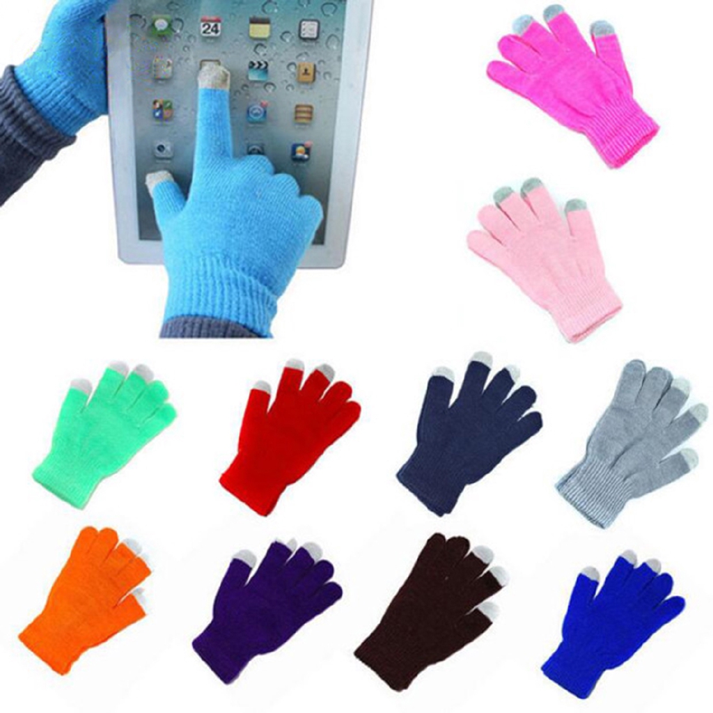 Winter Gloves Soft Men Women Touch Screen Texting Cap Active Smart Phone Knit