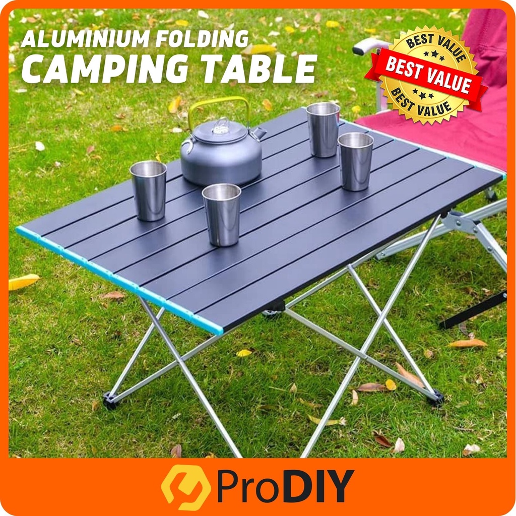 Outdoor Aluminium Folding Camping Table Portable BBQ Hiking Picnic Folding Table Tourist Tables Hiking Foldable Desk