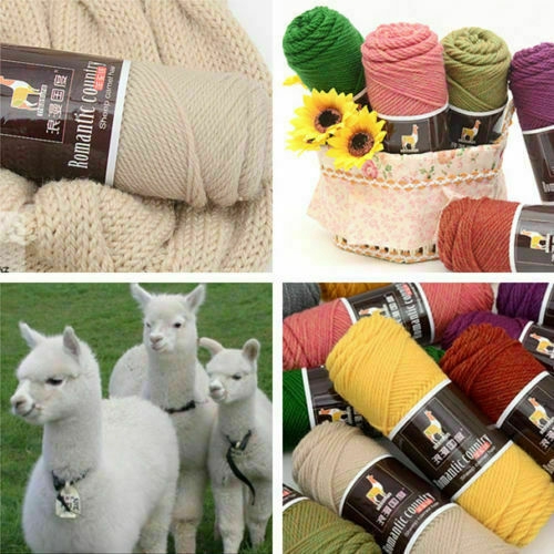 Alpaca Worsted Crochet Thread Wool 100g New Thickness Soft Medium Yarn knitting Men's and women's scarves hats sweaters coats coarse wool wholesale