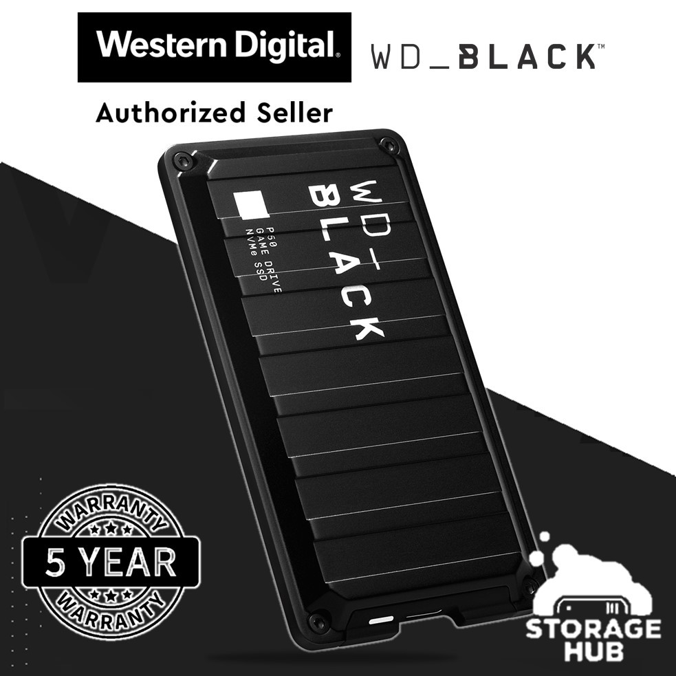 Western Digital Wd Black P50 500gb 1tb 2tb Type C Portable Ssd Solid State Drive External Hard Disk Usb Pendrive Shopee Malaysia