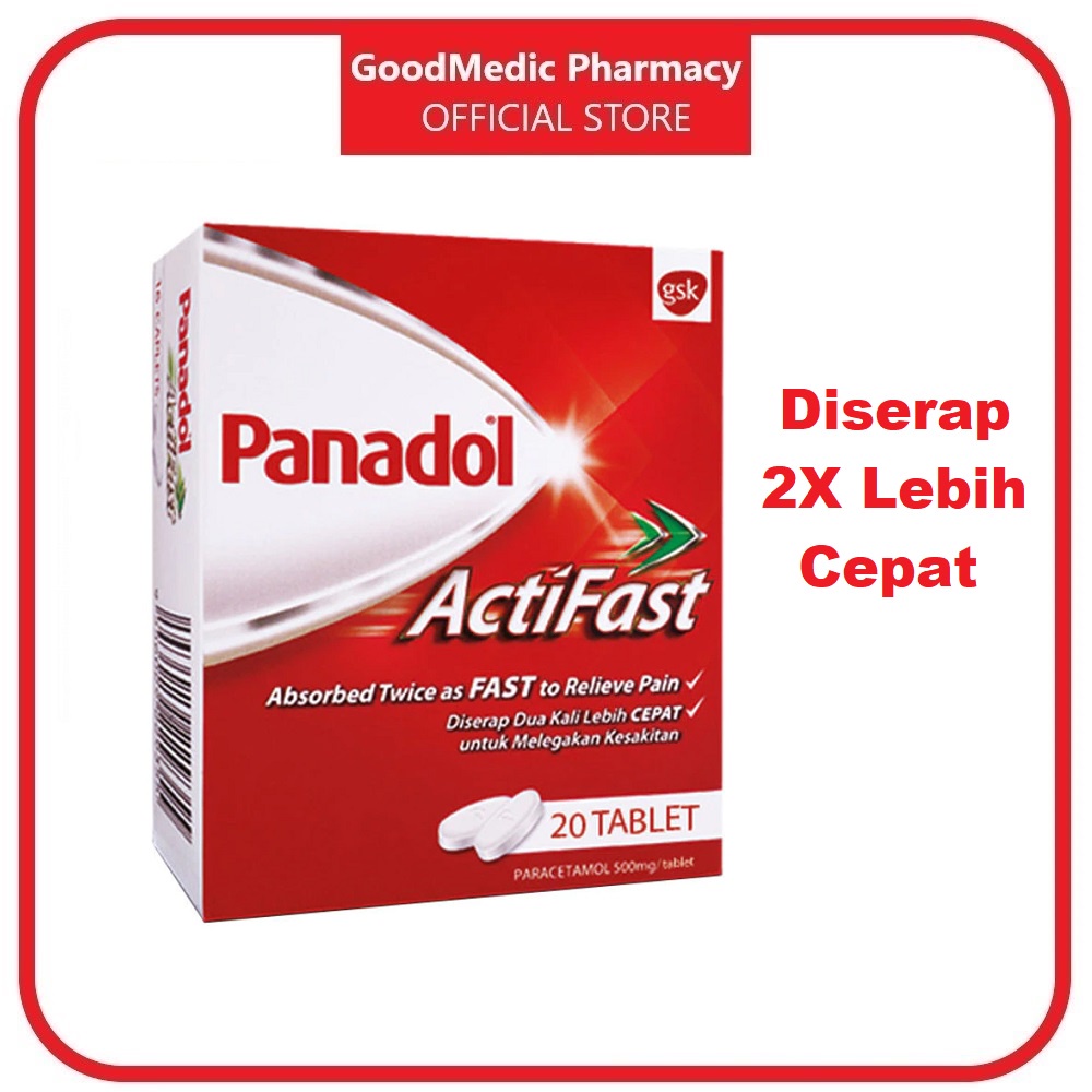 Panadol Actifast 500mg 20s / 10s (Paracetamol 500mg) | Shopee Malaysia