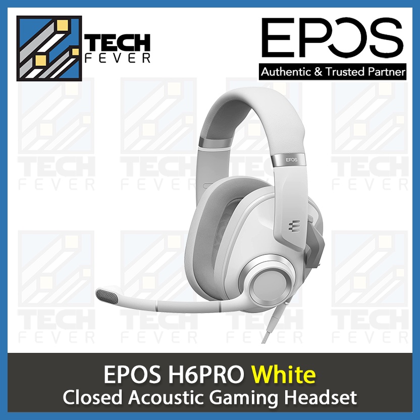 shopee: EPOS H6Pro - Closed Acoustic Gaming Headset with Mic - Over-Ear Headset – Lightweight - Lift-to-Mute - Xbox Headset - PS4 Headset - PS5 Headset - Gaming Accessories - (White) H6 Pro (0:0::;0:0::)