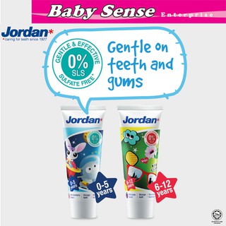 [Ready stock-Puchong] Jordan Toothpaste 75g x 1unit (0-5/6-12yrs)