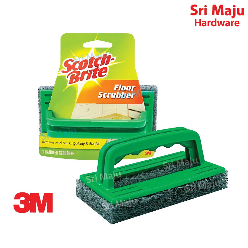 MAJU 3M Scotch Brite 7722 Floor Scrubber Scrub Pad with Handle Mop Tile