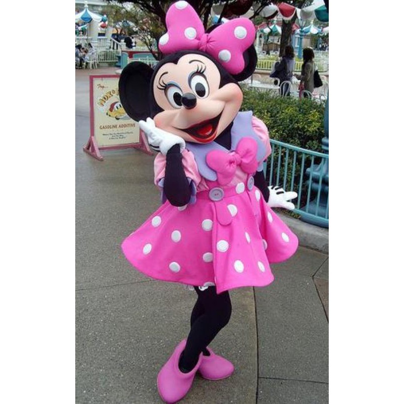 pink minnie mouse mascot costume