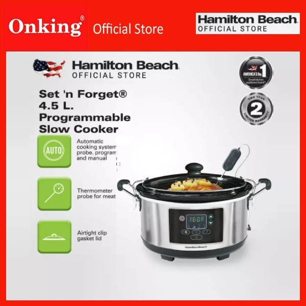Hamilton Beach 4.5L Programmable Slow Cooker 33956SAU Shopee Malaysia