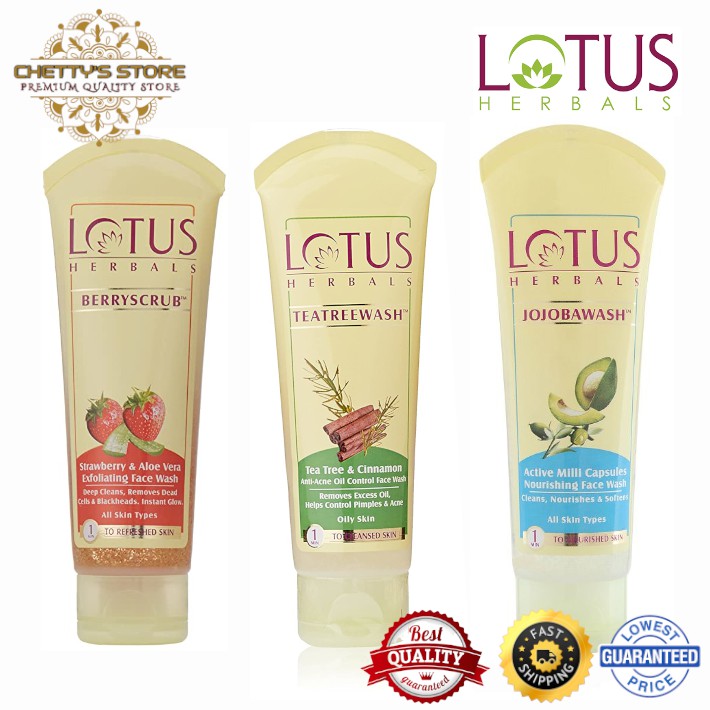 lotus face scrub