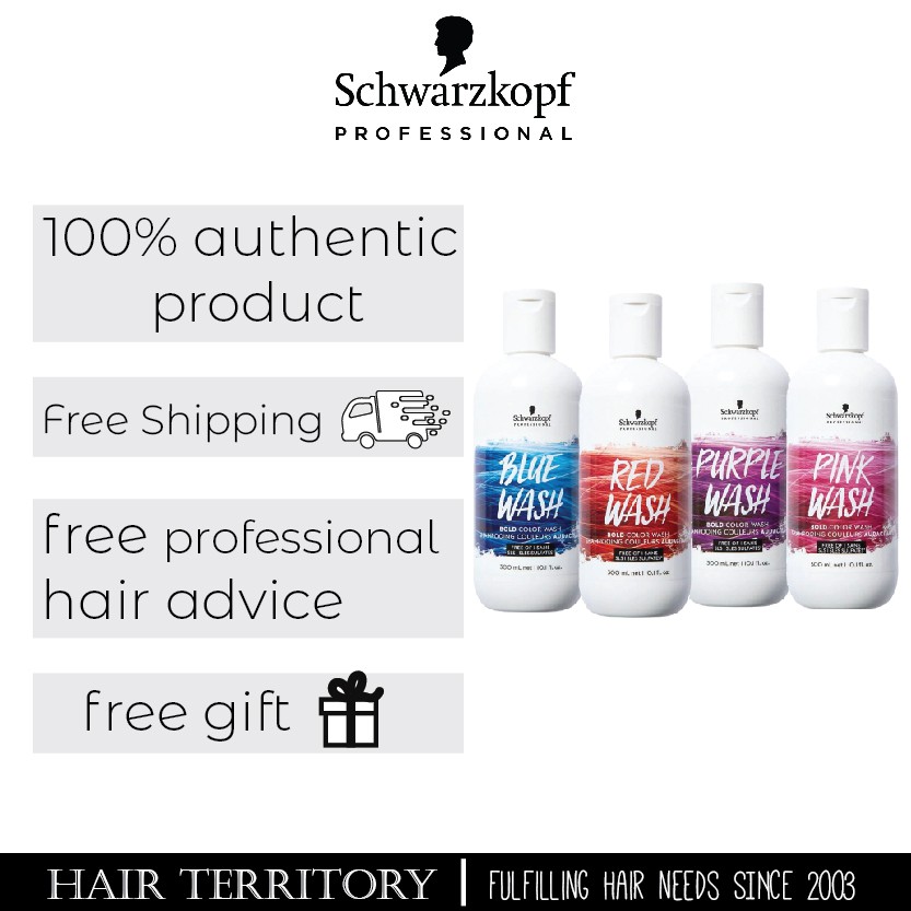 FREE MASK] Schwarzkopf Bold Color Wash Shampoo for hair color toning dyeing  retaining purpose red blue pink purple | Shopee Malaysia