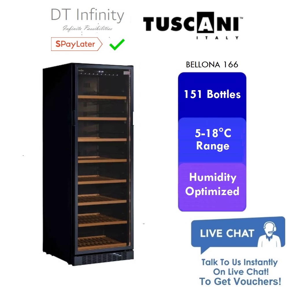 Tuscani Bellona 166 Wine Chiller 151 Bottles Wine Wine Cooler Bello Vino Wine Cellar