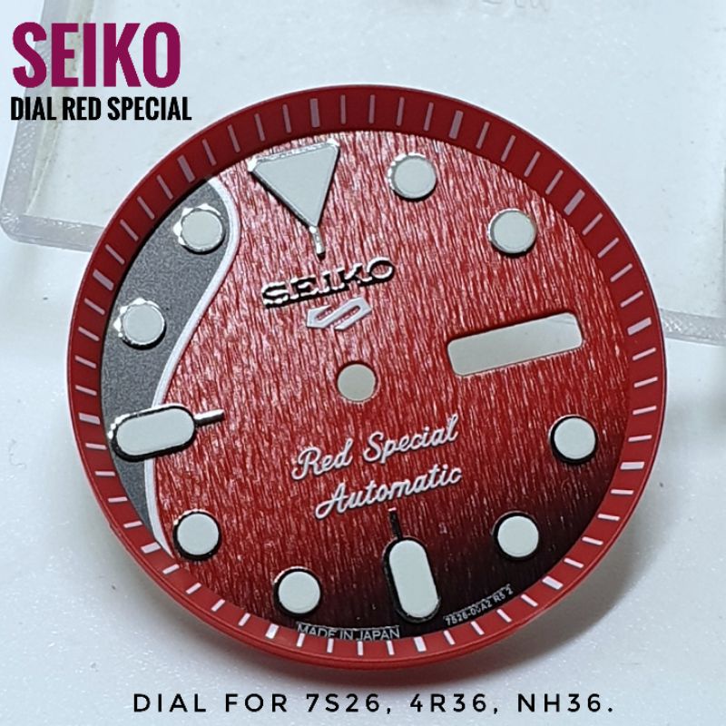 Dial Seiko5 Red Special Dial Mod For 7s26, 4r36, Nh36 | Shopee Malaysia