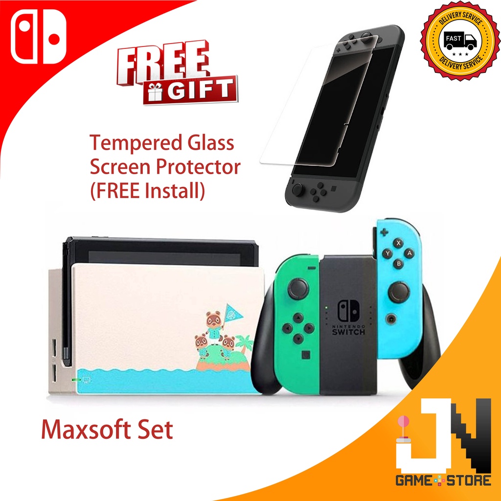 Ready Stock] Nintendo Switch Enhanced V2 Animal Crossing Edition (1 Year  Officially Maxsoft Malaysia Warranty) | Shopee Malaysia