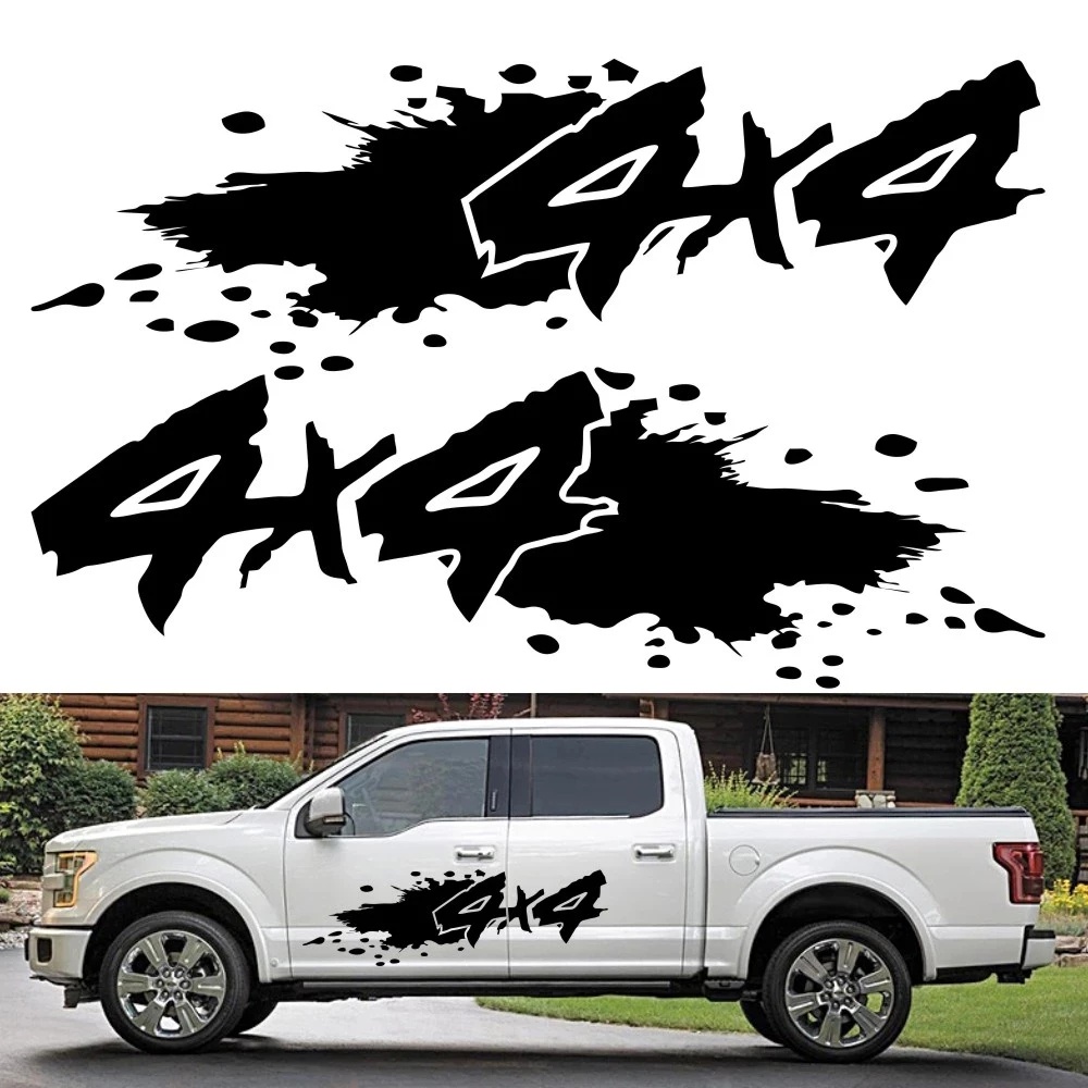 2Pcs Decals 4x4 Off-Road Ford Ranger Car Stickers Ford Raptor F150 Mitsubishi L200 Isuzu Dma Nissan NAVARA Decal Toyota Hilux Pickup Car Accessory Sticker