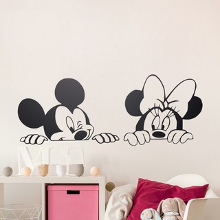 Cartoon Mickey Minnie Mouse Cute Animal Vinyl Wall Stickers Mural Wallpaper Baby