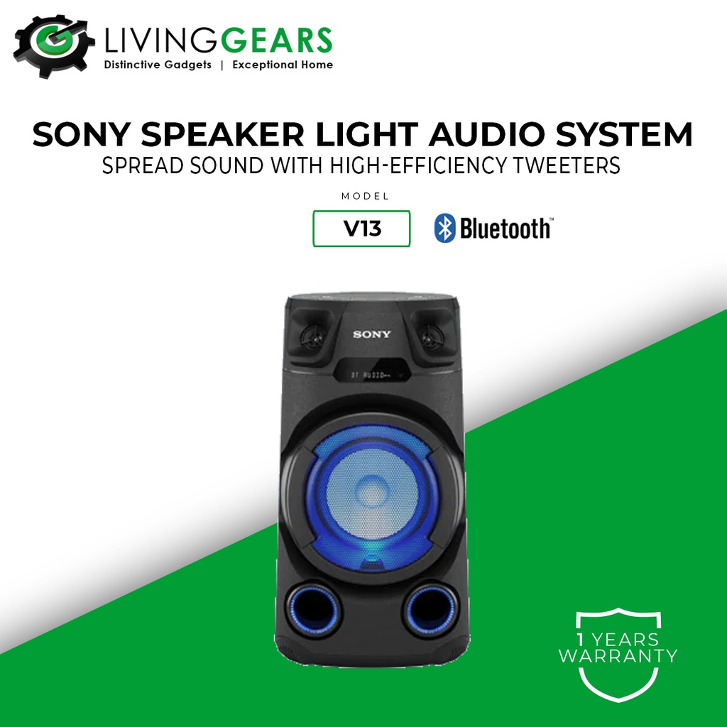 Sony MHC-V13 High Power Audio System / Portable Audio System Bluetooth