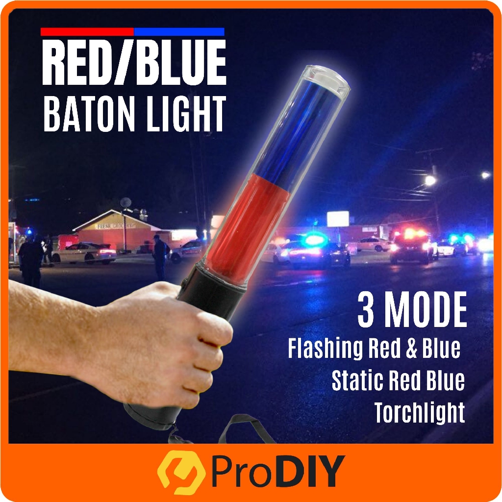 Baton Light RED / BLUE or RED / Green 3-in-1 Traffic Safety Baton Light