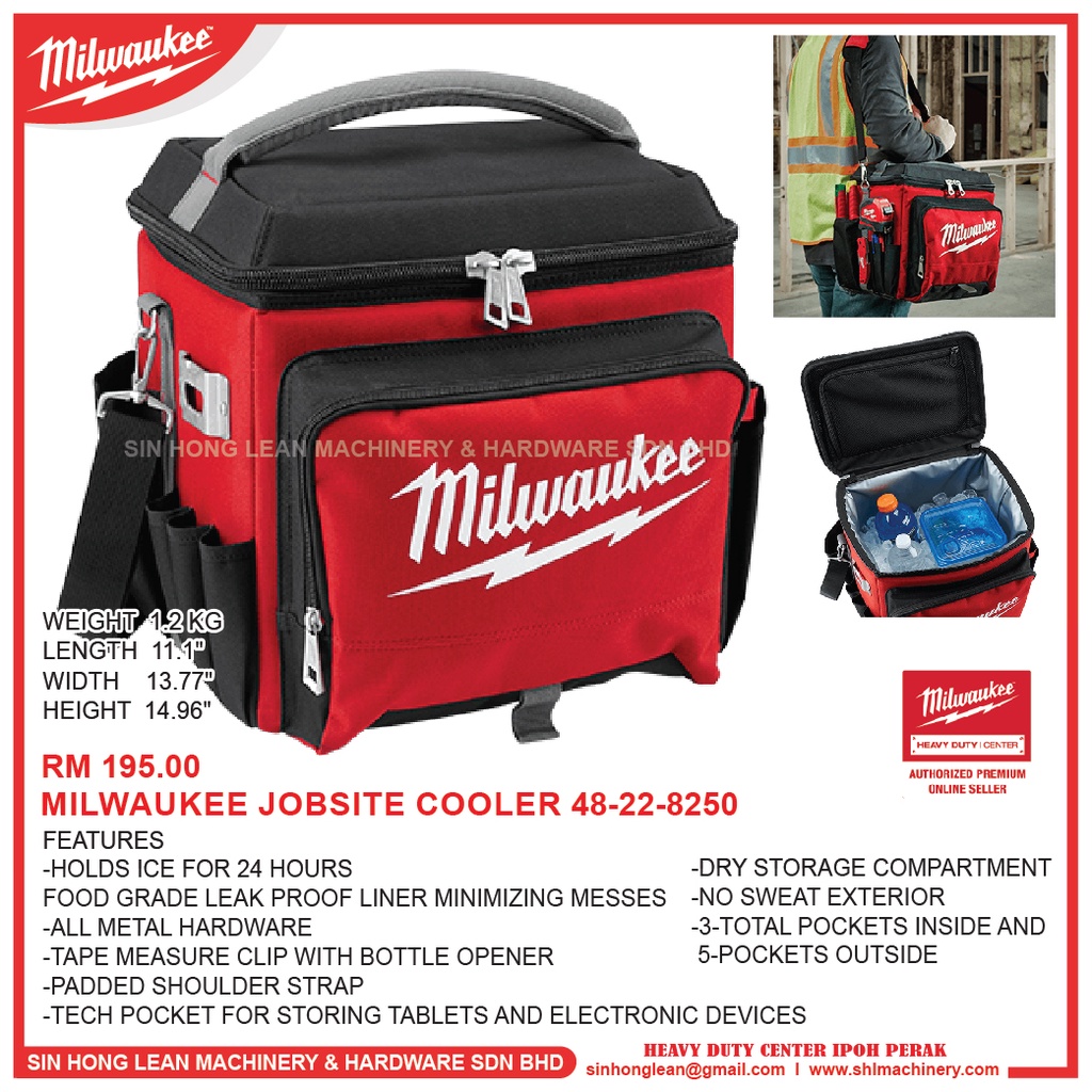 MILWAUKEE Jobsite Cooler 48228250 MILWAUKEE BAG STORAGE Shopee Malaysia