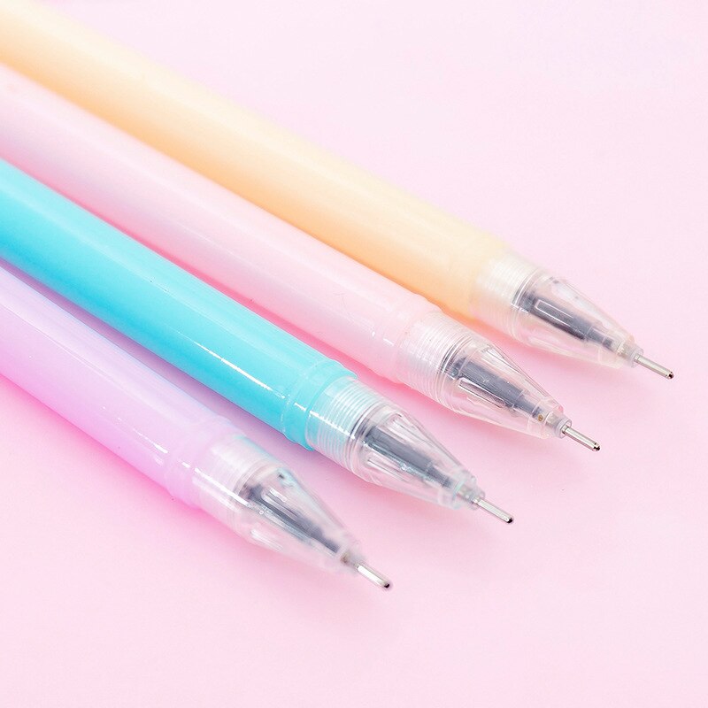 2pcs Kawaii Rabbit Sequin Pendant Gel Pen Cute Black Ink Exam Pens Stationery 