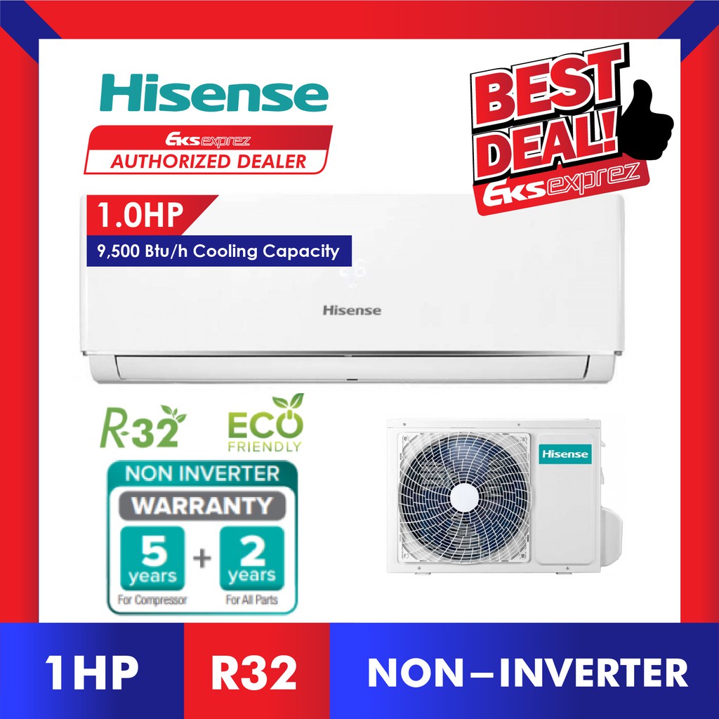 Hisense Aircond 1hp 15hp 2hp 25hp R32 Non Inverter Aircond An10dbg An13dbg 8465