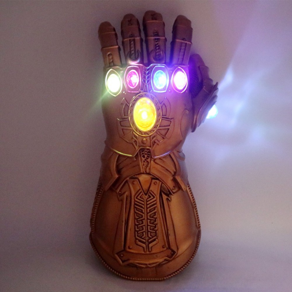 Marvel Thanos Electronic Party Gauntlet Glove Toy Pvc Cosplay Game Free Size Gl Shopee Malaysia - left hand gauntlet roblox