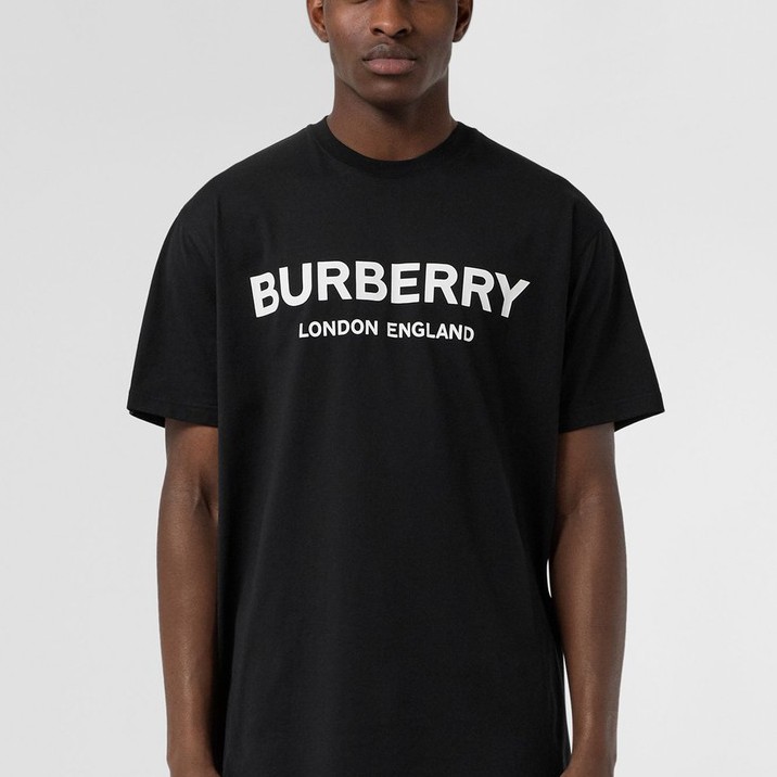 BURBERRY T-shirt Letchford Logo UNISEX 100% Premium Cotton Oversized Black  T-shirt Burberry Logo Print T-shirt Burberry | Shopee Malaysia