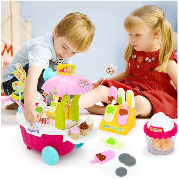 Pretend Play Kids Trolley Suitcase BBQ Toy 24 in 1 Playset House Toys