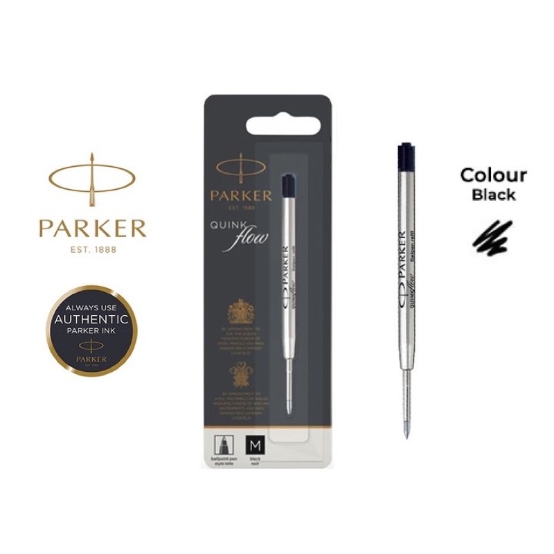 (GENUINE) Parker Refill Quinkflow Ballpoint Black Parker Fountain Pen