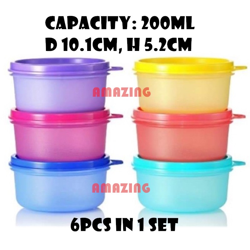 Tupperware Small Round Container (6pcs)  200ml